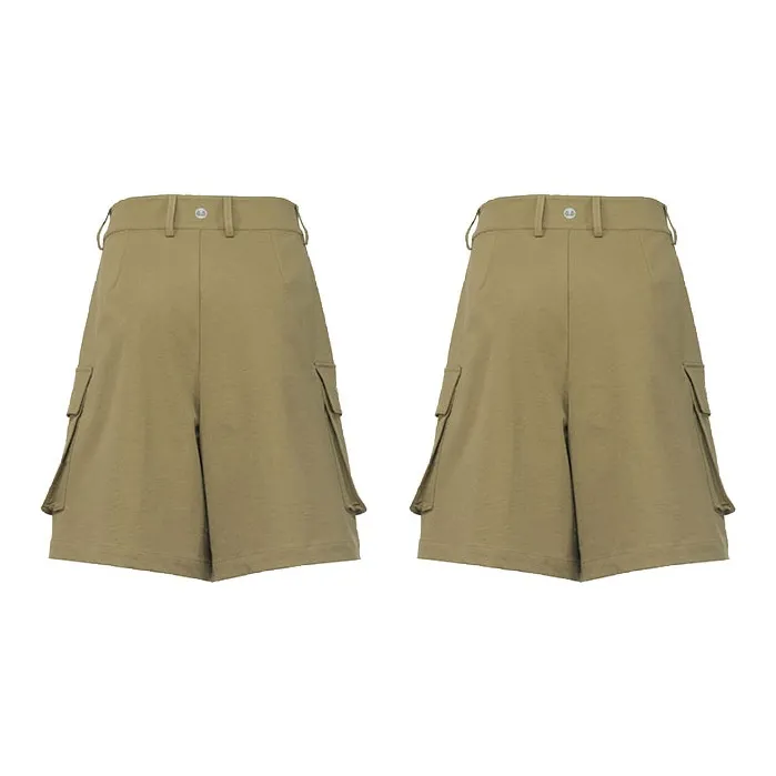 Sumday Athletics Casual Shorts Women's Khaki 2 Pack-1