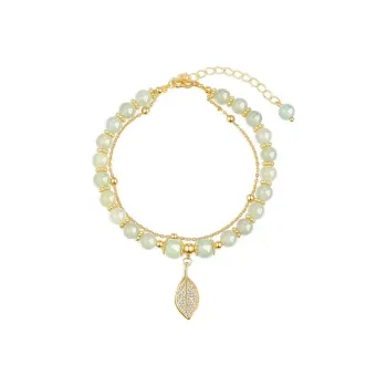 Gramda Hetian Jade Hetian Jade Bracelets Women's Pale Greenish White Jade