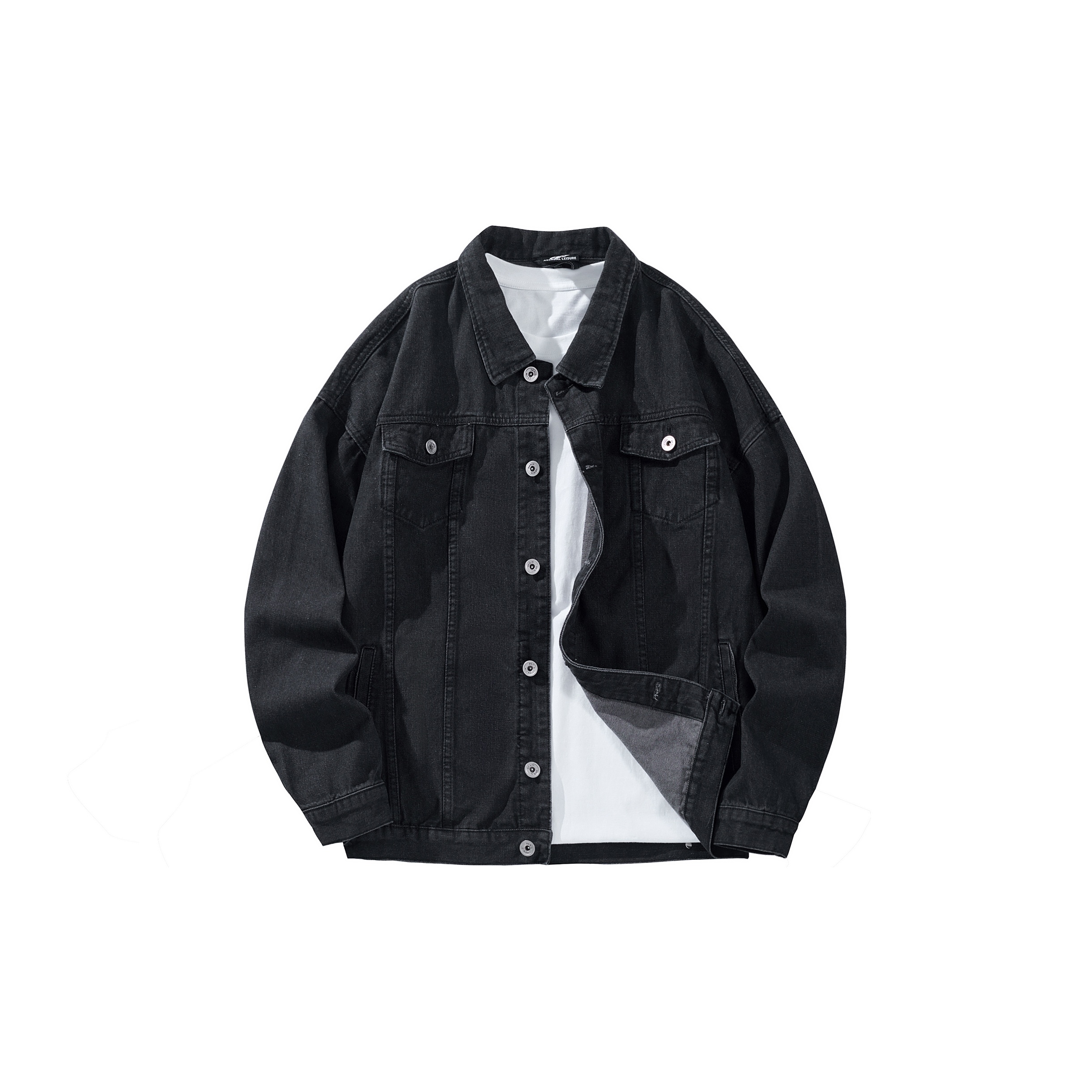 CSKS Denim Jackets Unisex Black L CSKS Denim Jackets Unisex Black L