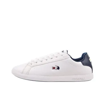 LACOSTE Slip Resistant Low Top Skateboard Shoes Men's White Blue Red