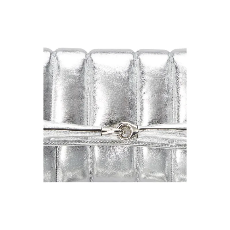 GUCCI Horsebit 1955 Leather Reproduction Shoulder Bag Shoulder Bag Clutch Women's Silver-8