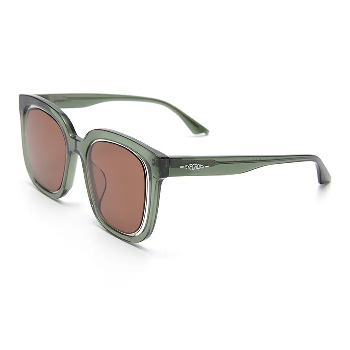 EYECROXX Plate Frame Round Sunglasses Unisex-12