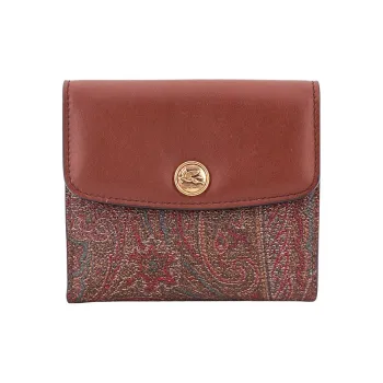 ETRO Paisley Jacquard Fold-Over Wallet
