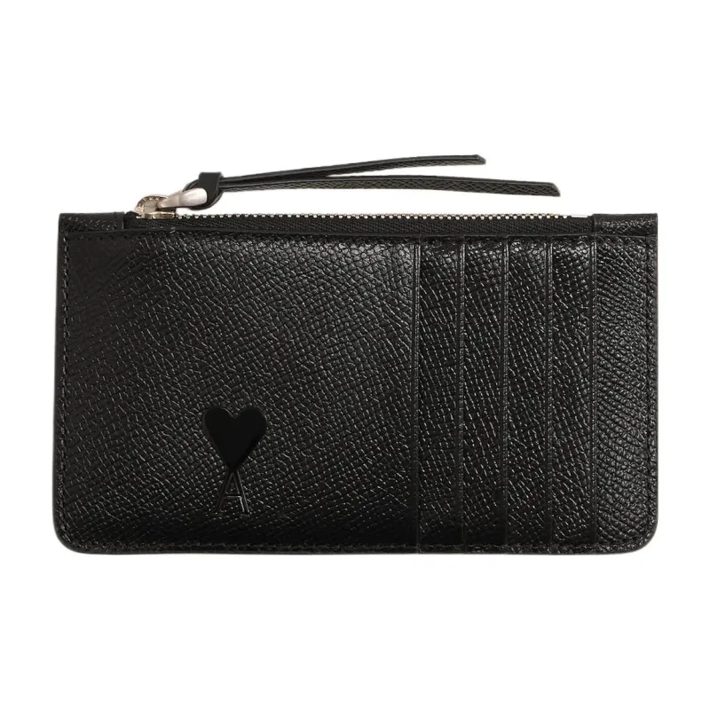 AMIPARIS Paris Ami De Coeur Logo Plaque Zipped Card Holder-0