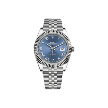 ROLEX Log Series Automatic Mechanical Movement Men's Watches Watch 41mm Blue Dial Oystersteel Case Oystersteel Strap