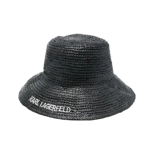 KARL LAGERFELD K/Essential Raffia Fedora Hat