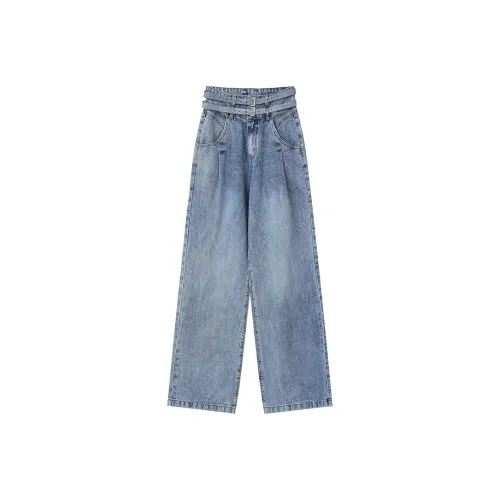 ELF SACK Jeans Women's Washable Denim Blue