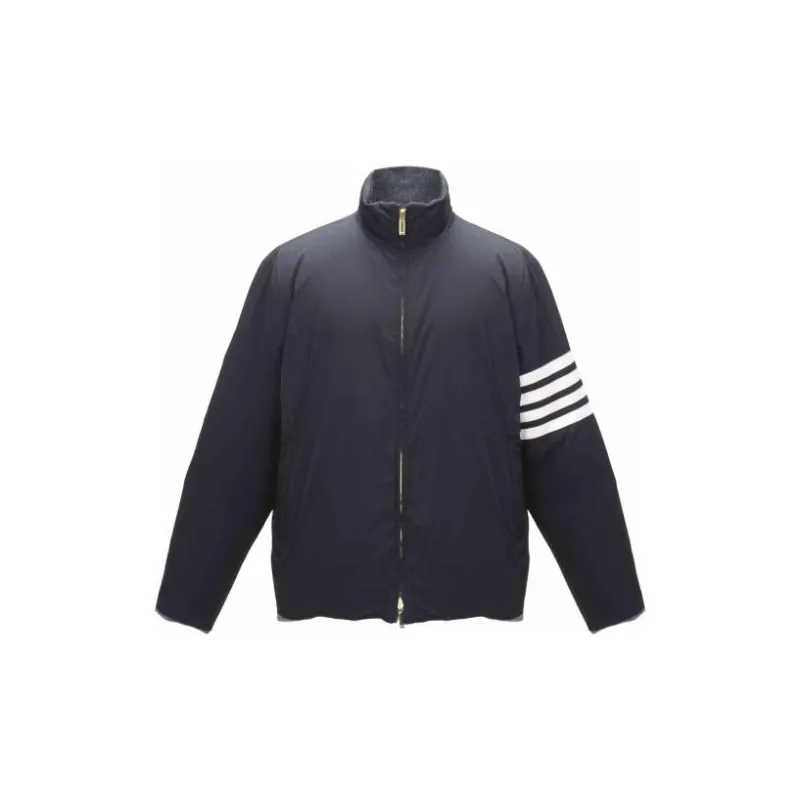 THOM BROWNE Reversible Funnelneck Padded Jacket-1