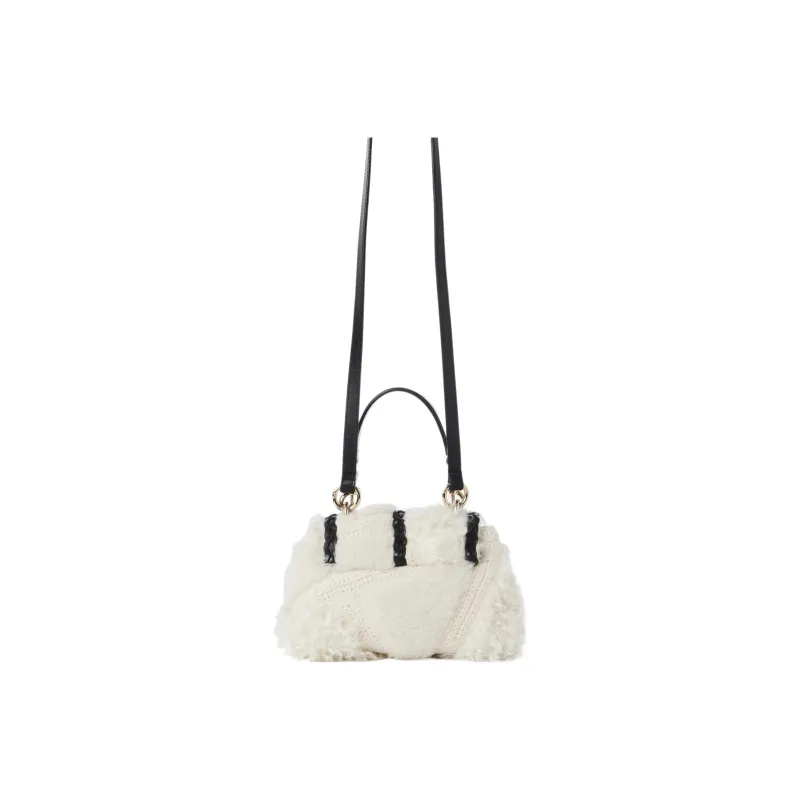 Chloe Penelope Series Shearling Portable Crossbody Bag Shoulder Bag Women's White-2