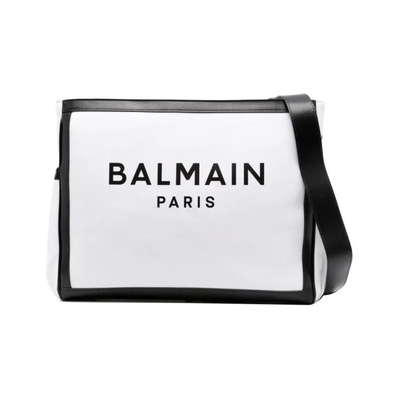 BALMAIN Cotton With Cow Leather Mother And Baby Bag, Crossbody Bag, Shoulder Bag Women's-0