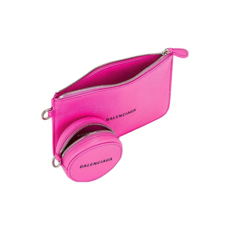Balenciaga Cash Multipocket Strap Bag Neon Pink/Black-3