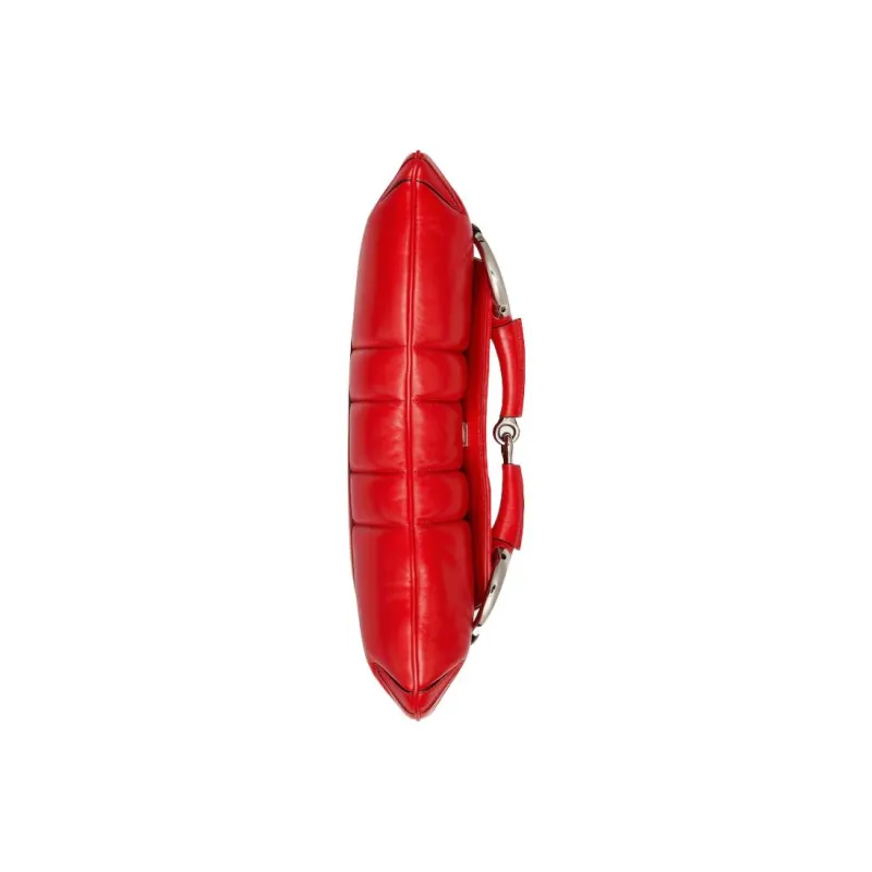 GUCCI Horsebit 1955 Leather Reproduction Shoulder Bag Shoulder Bag Clutch Women's Red-5
