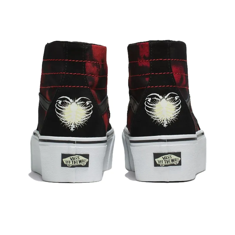Sk8 Vans Hi Tapered Stackform 'Glow In The Dark Skull Print'-4