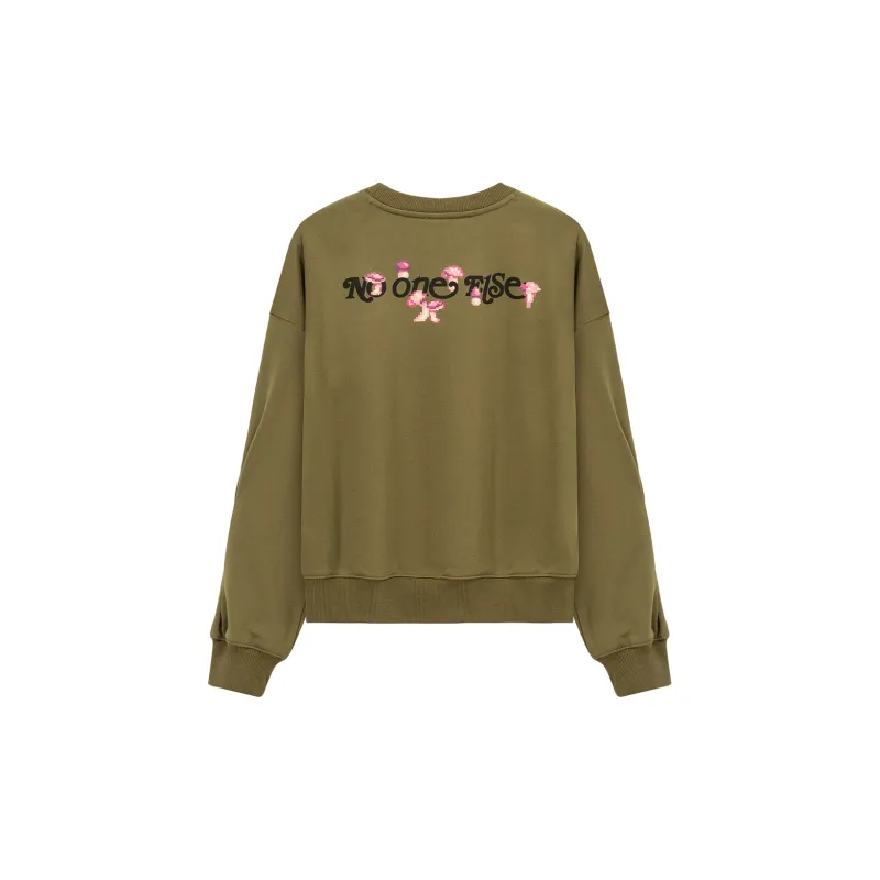 NO ONE ELSE Sweatshirts Women's Mustard Green-1
