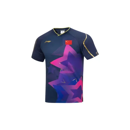 LiNing T Shirt Men's Guangdong Blue