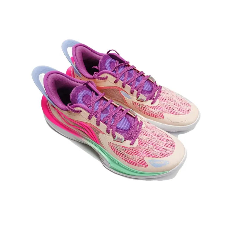 LINING Sonic 11 V2 'Beige Neon Pink Mint'-3