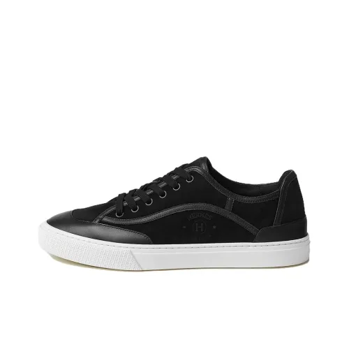 HERMES Get Skateboard Shoes Men Low-Top Black