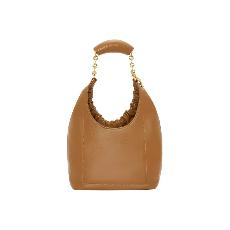 LOEWE Nappa Sheep Leather Handbag Small Size Women's Oak-4