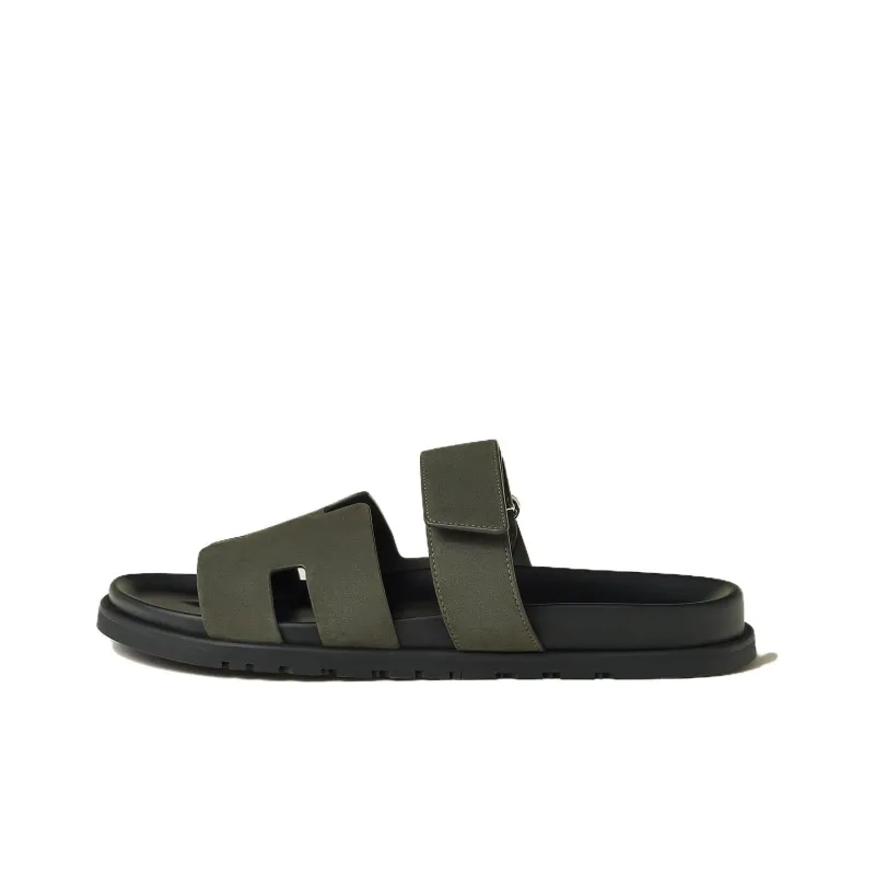 HERMES Chypre Vert Toundra Suede Goatskin Men's-0