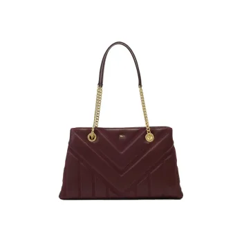 DKNY Leather Handbag Shoulder Bag Regular Women's Burgundy