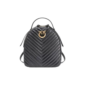PINKO Cow Leather Backpack Women's Black