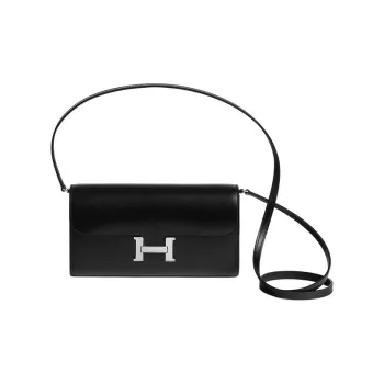 HERMES Constance To Go Box Calfskin Wallets Shoulder Bag Crossbody Bag Regular Women's 89 Noir Black