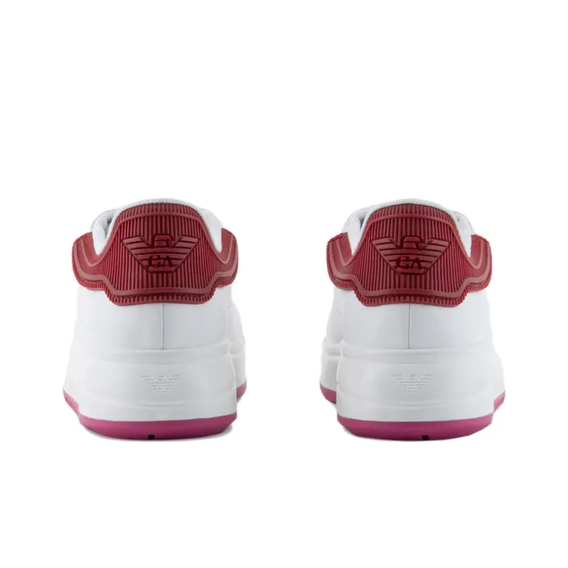 EMPORIO ARMANI Low Top Skateboard Shoes Women's Red-2