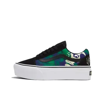 Old Skool Vans Stackform 'Glow In The Dark Skull Print'