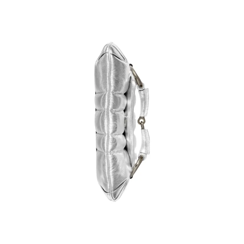GUCCI Horsebit 1955 Leather Reproduction Shoulder Bag Shoulder Bag Clutch Women's Silver-5