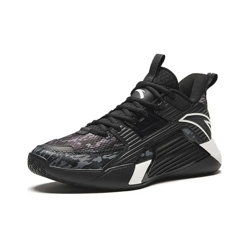 Anta Speedy 3 Abrasion Resistant Mid Top Basketball Shoes Men's Black Gray-2