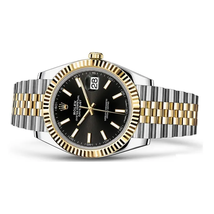 ROLEX Log Series Automatic Mechanical Movement Men's Watch 41mm Black Dial Oystersteel Case Oystersteel Strap-1