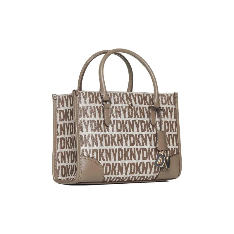 DKNY PVC Tote Bag Shopping Bag Shoulder Bag Crossbody Bag Handbag Women's Brown-1