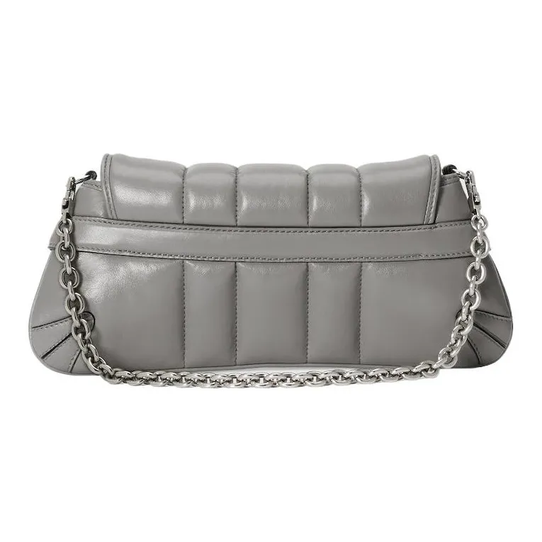 GUCCI Horsebit 1955 Leather Reproduction Shoulder Bag Shoulder Bag Clutch Women's Gray-8