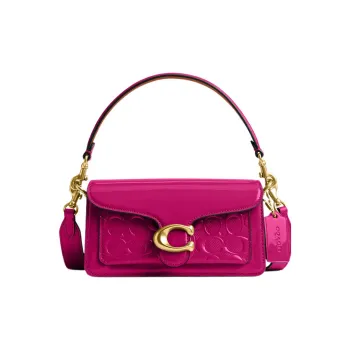 COACH Tabby Patent Leather Messenger Bag, Handbag, Shoulder Bag Women's Magenta