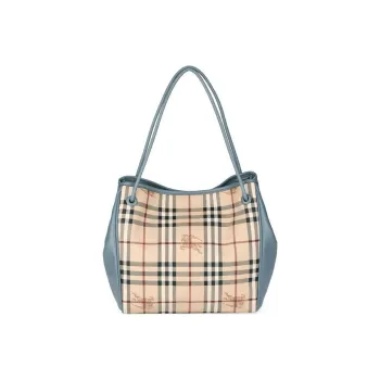 Burberry Pvc Handbag Shoulder Bag Women's Blue