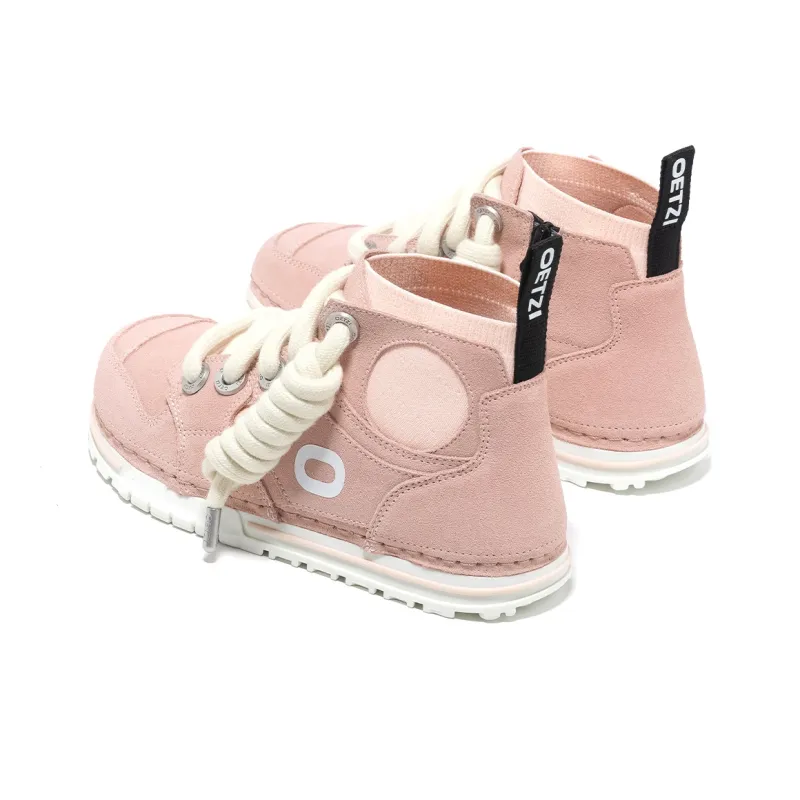 OETZI Mid Top Skateboard Shoes Women's Dark Pink-2