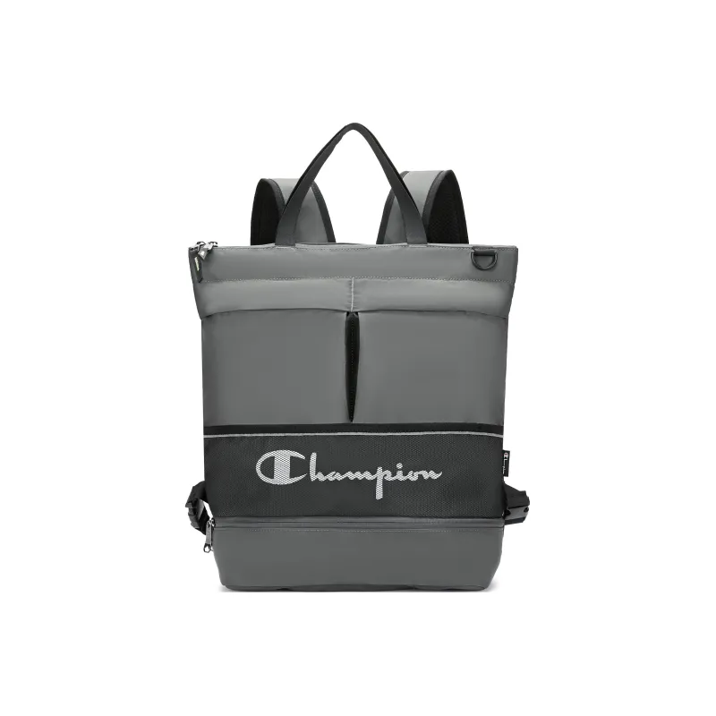 Champion Fabric Gym Bag Backpack Medium Size Unisex Smoke Gray-0