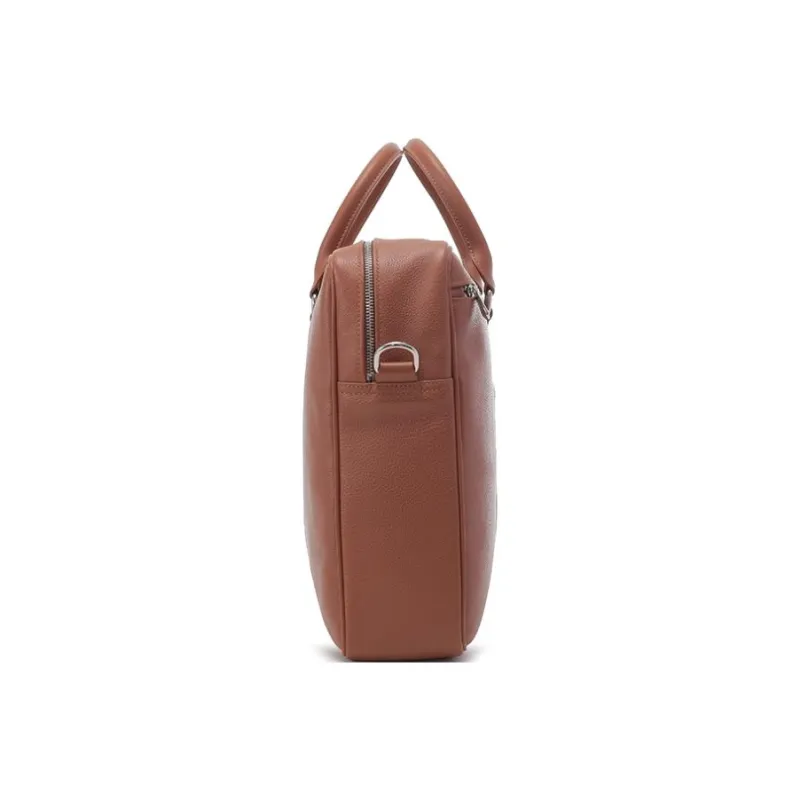 LONGCHAMP Cow Leather Laptop Bag One Shoulder Portable Briefcase Regular Men's Caramel-2