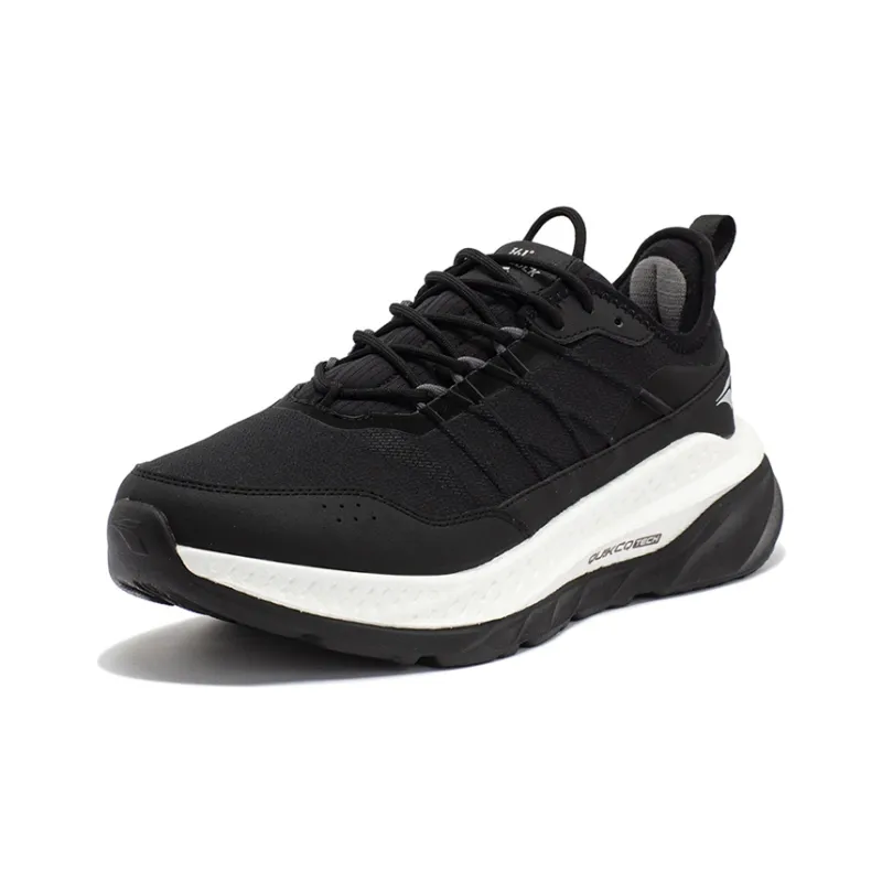361° Fiery Rain Screen Anti Slip Wear Resistant Low Top Running Shoes Men's Obsidian Black-1
