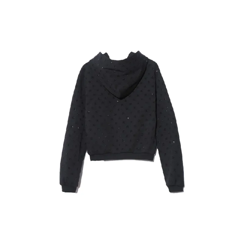 TCH Cropped Coats Women's Black With Black Logo-1