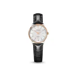 Rose Gold Case White Dial Black Belt