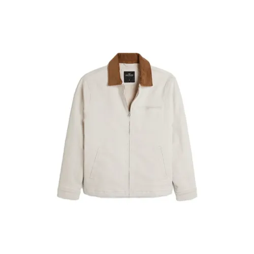 Hollister Jackets Men Cream