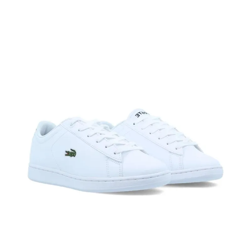 LACOSTE Lightweight Low-Top Skateboard Shoes Women's White-3