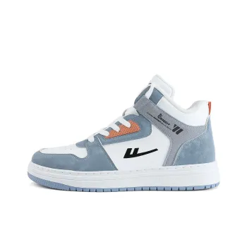 Warrior High Top Skateboard Shoes Men's Dusty Blue Orange