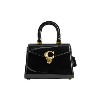 COACH Sammy Patent Leather Lady Dior Bag, Shoulder Bag, Crossbody Bag, Handbag Regular Women's Black