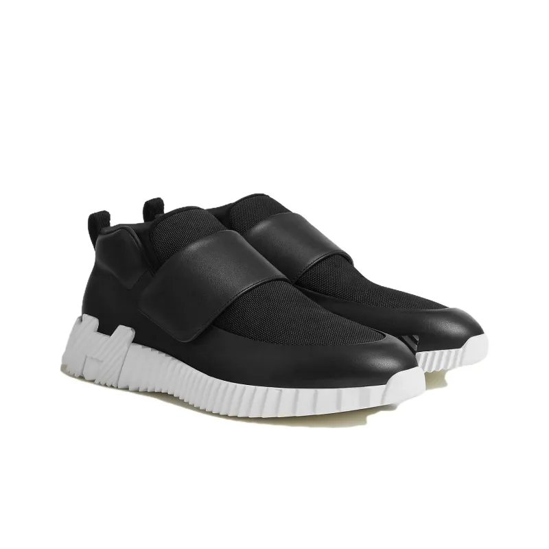 HERMES Low Top Casual Shoes Men's Black-2
