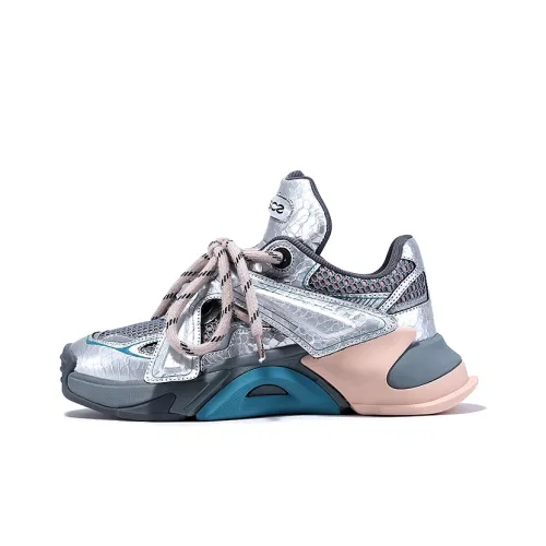BELLALILY Anti Slip And Wear Resistant Height Increasing Low Top Chunky Sneakers 5cm Women's