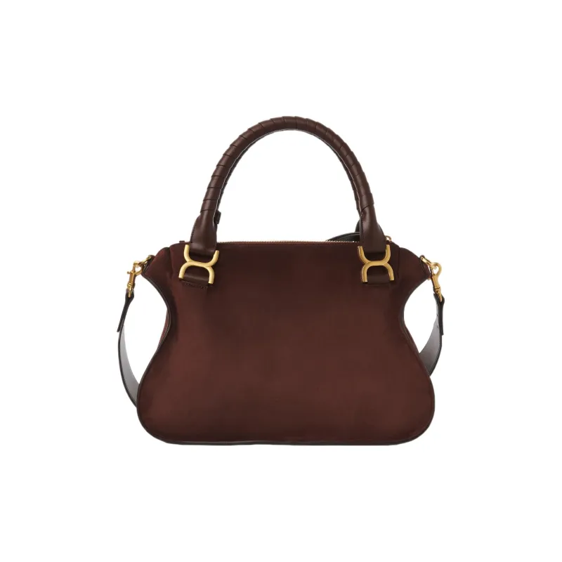 Chloe Marcie Suede Calfskin One Shoulder Handbags Regular Women's Burgundy-1