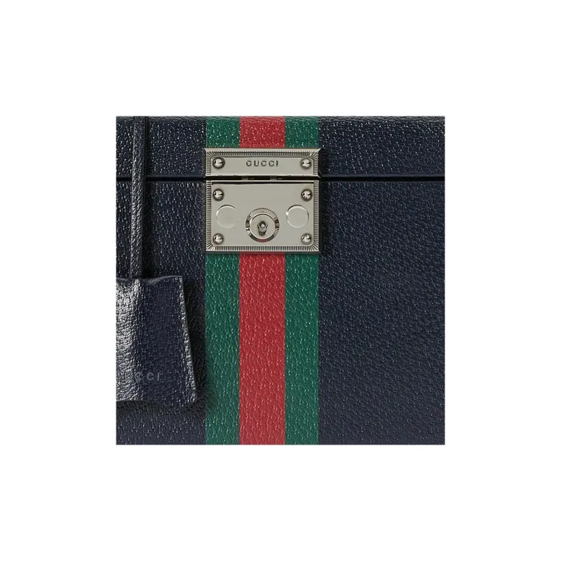 GUCCI Leather Shoulder Bag Crossbody Bag Handbag Makeup Bag Regular Women's Dark Blue-7