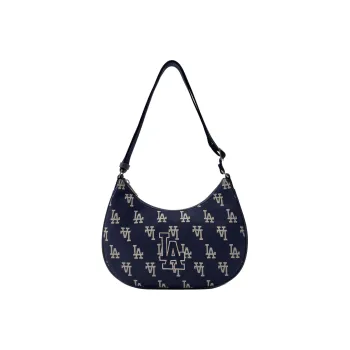 MLB Polyester Dumpling Bag Shoulder Bag Handbag Shoulder Bag Women's Navy Blue